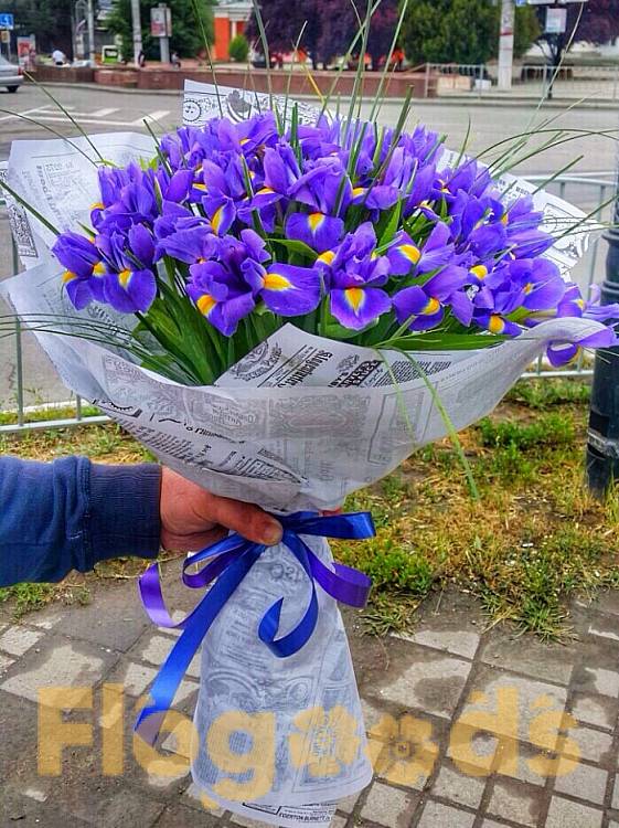 Букет «101 ирис» за 31 609 руб.